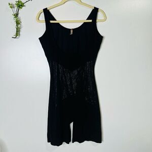 Star Power by Spanx Black Shorts One Piece Undergarment Slimmer Shapewear